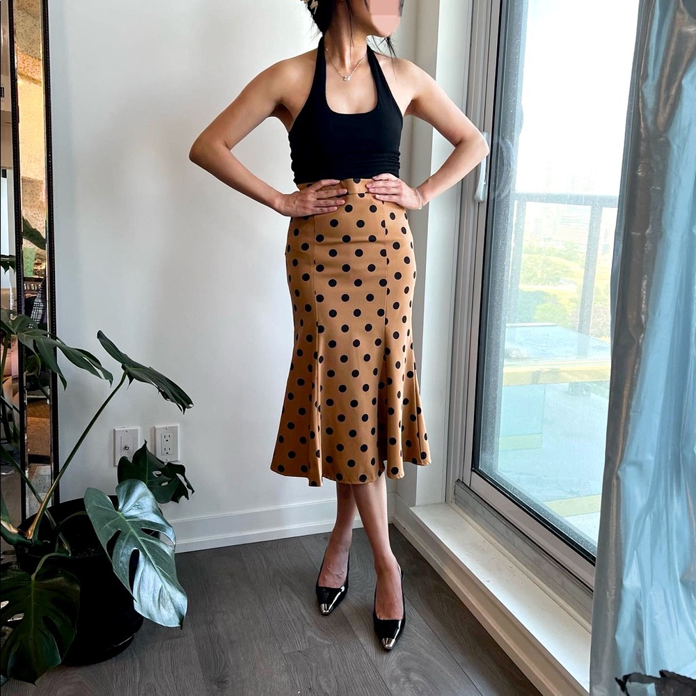 Polka Dots Vintage Fishtail Skirt